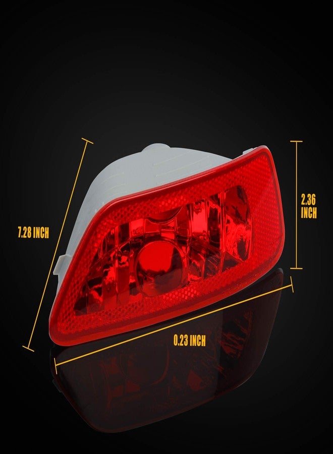 HERCOO Bumper Reflector Lights Lens Rear Right Fog Lamp Cover Compatible with Jeep Compass Grand Cherokee 2011 to 2017, Dodge Journey 2012 to 2018, Pack of 2 - Image 3